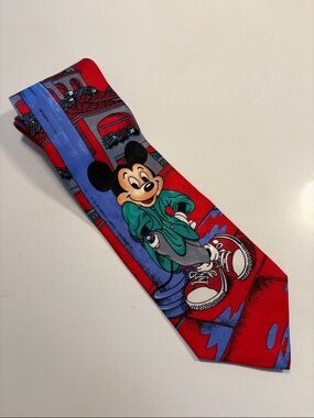 Vintage Silk Disney Mickey Mouse Novelty Tie